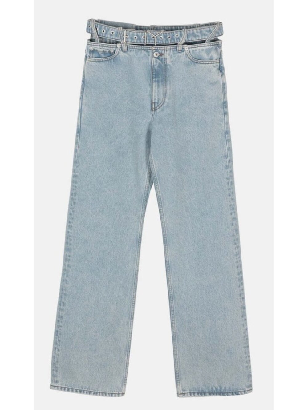 Y/PROJECT Y / Project Evergreen Belt Logo Straight Leg Jeans Size 26